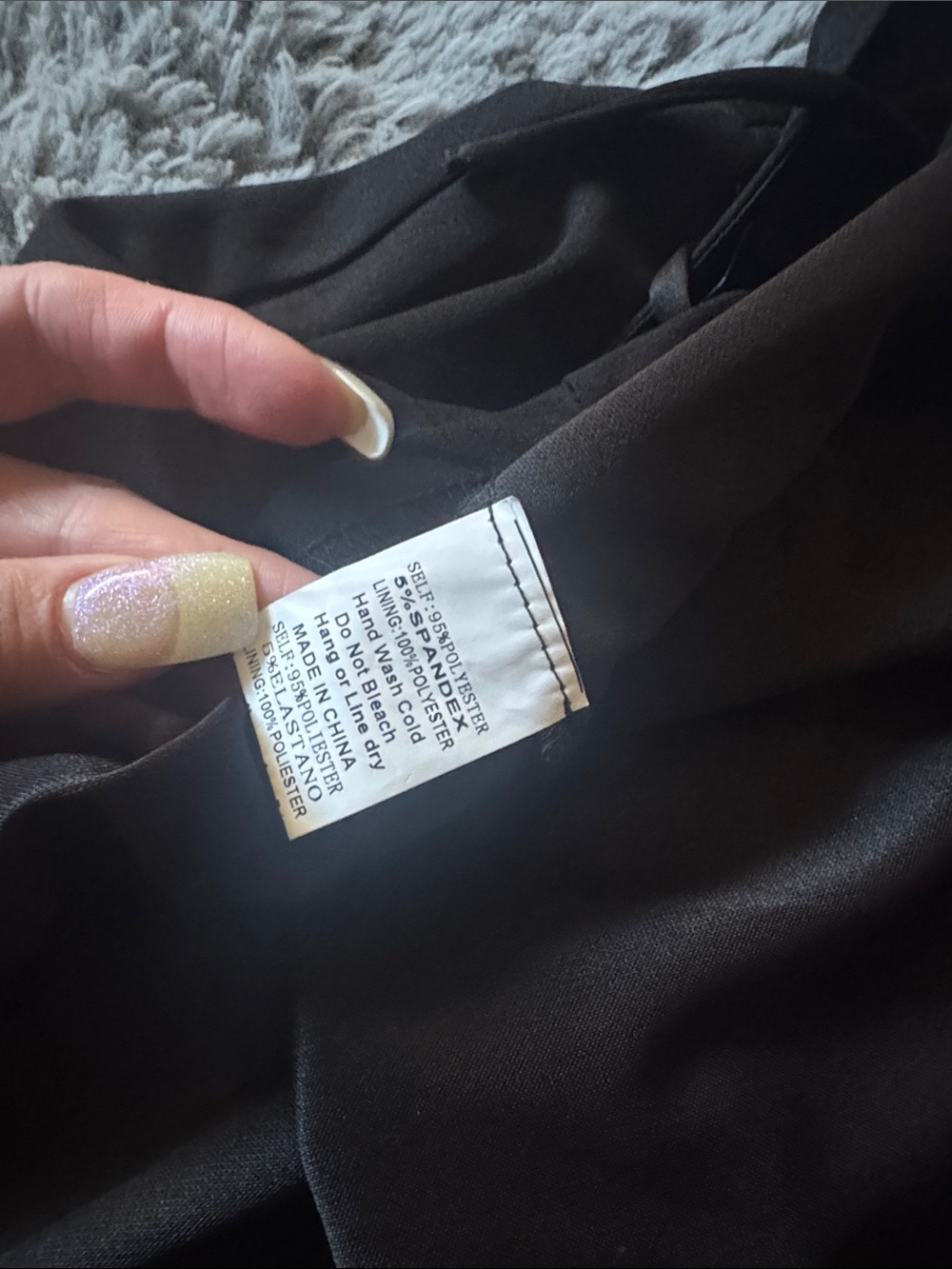 Black Spaghetti-Strap TRAC Dress Size M - Picture 5 of 7